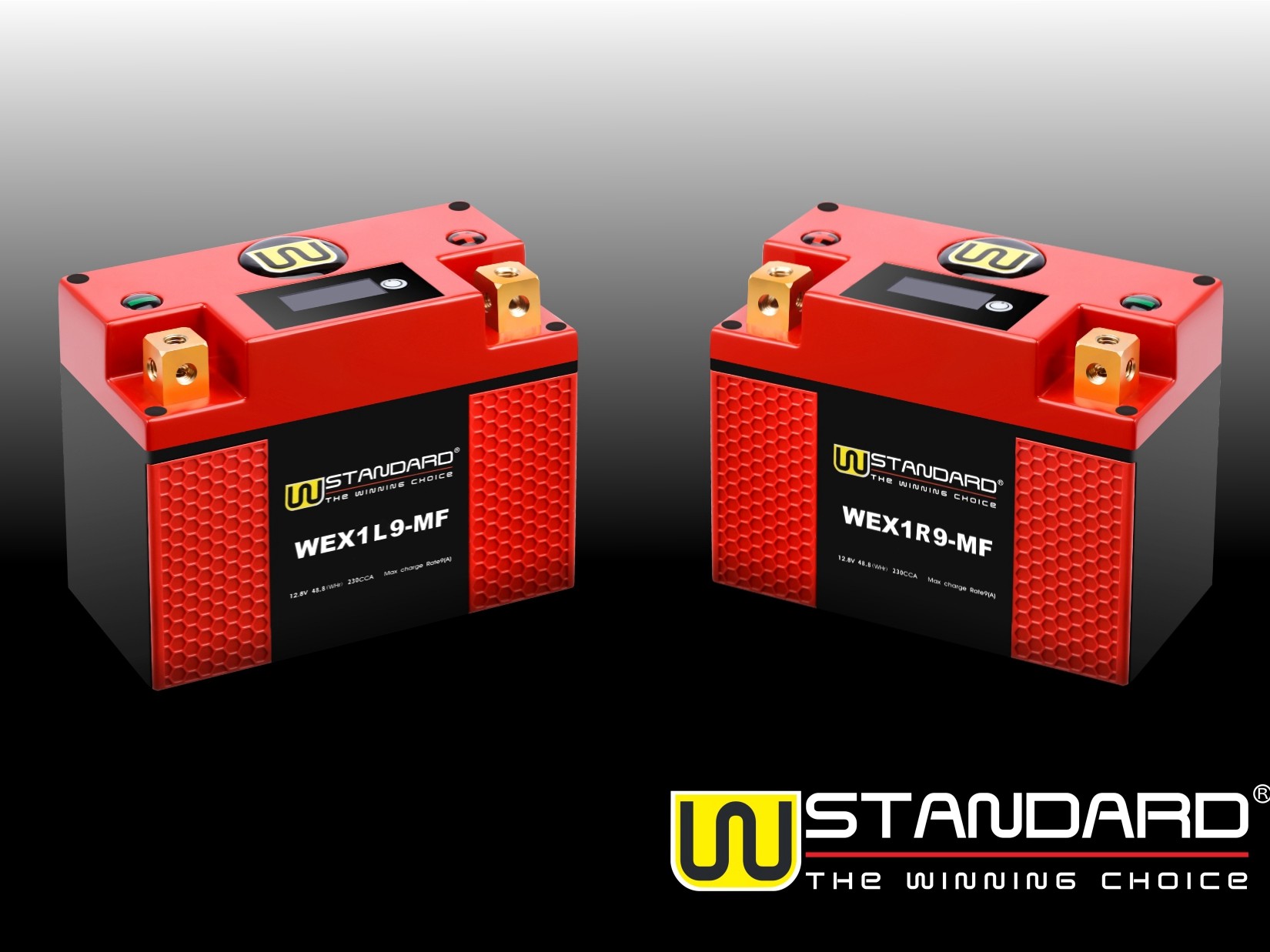 02-W-STANDARD Motorcycle lithium battery WEX1L9-MF Start the power supply 9Ah