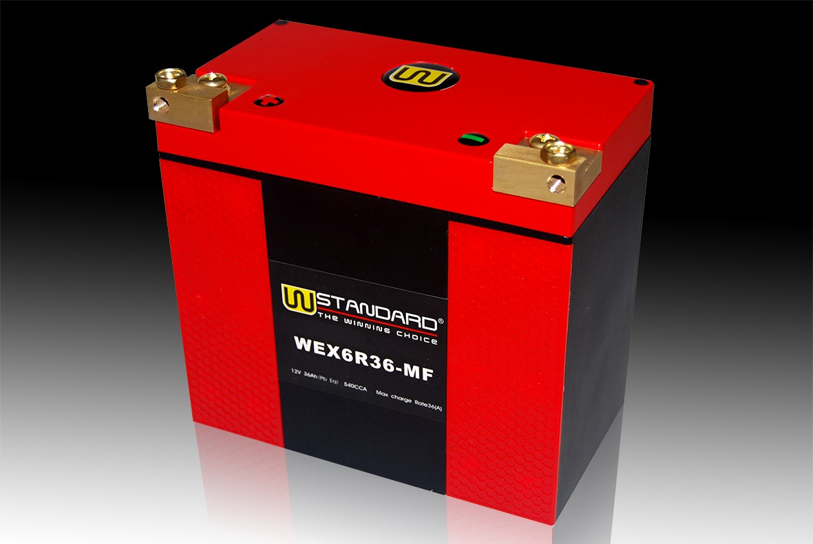 10-W-STANDARD摩托车锂电池WEX6R36-MF启动电源36Ah哈雷