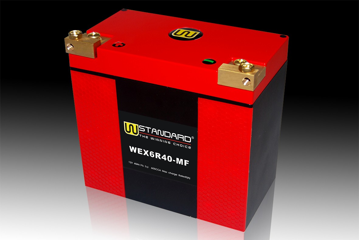 11-W-STANDARD摩托车锂电池WEX6R40-MF启动电源40Ah
