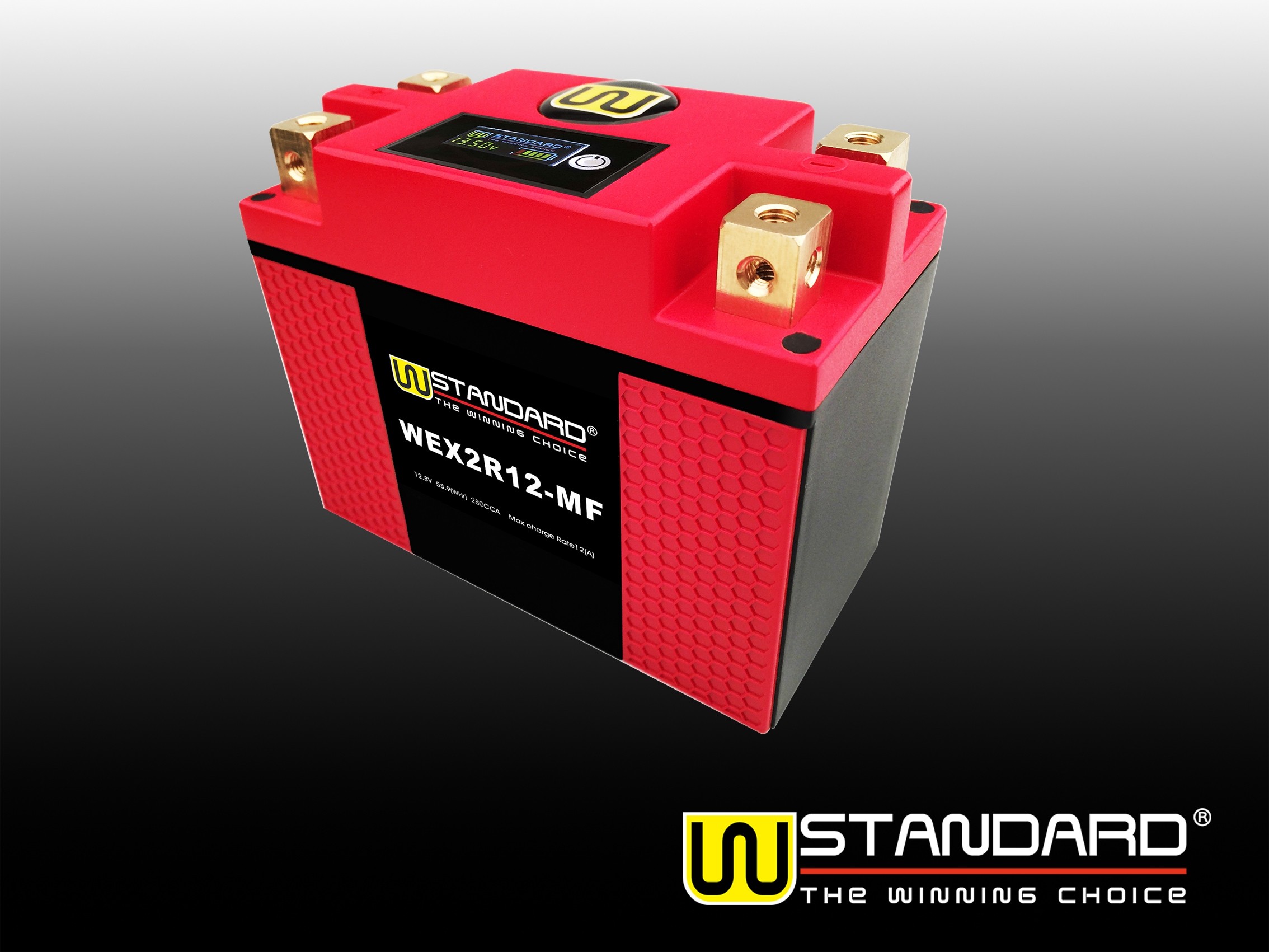 03-W-STANDARD摩托车锂电池WEX2R12-MF启动电源12Ah